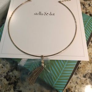 Stella & Dot Jewelry - Stella and Dot Gold Choker with tassel Stella & Dot Jewelry - Stella and Dot Gold Choker with tassel